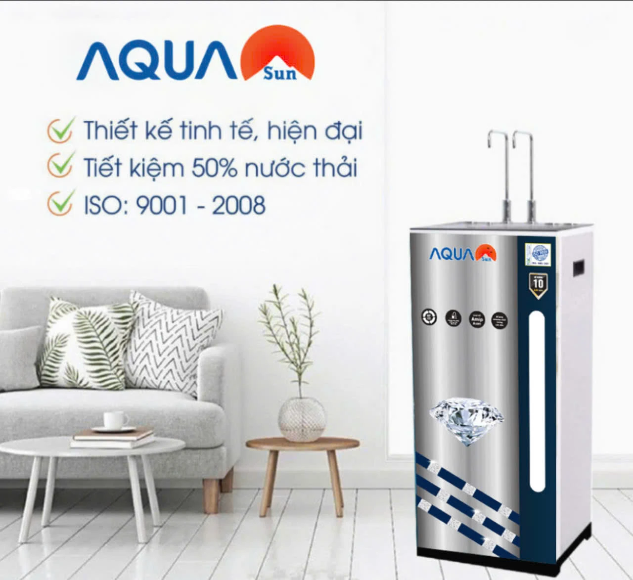 MÁY LỌC NƯỚC TINH KHIẾT 10 CẤP AQUASUN