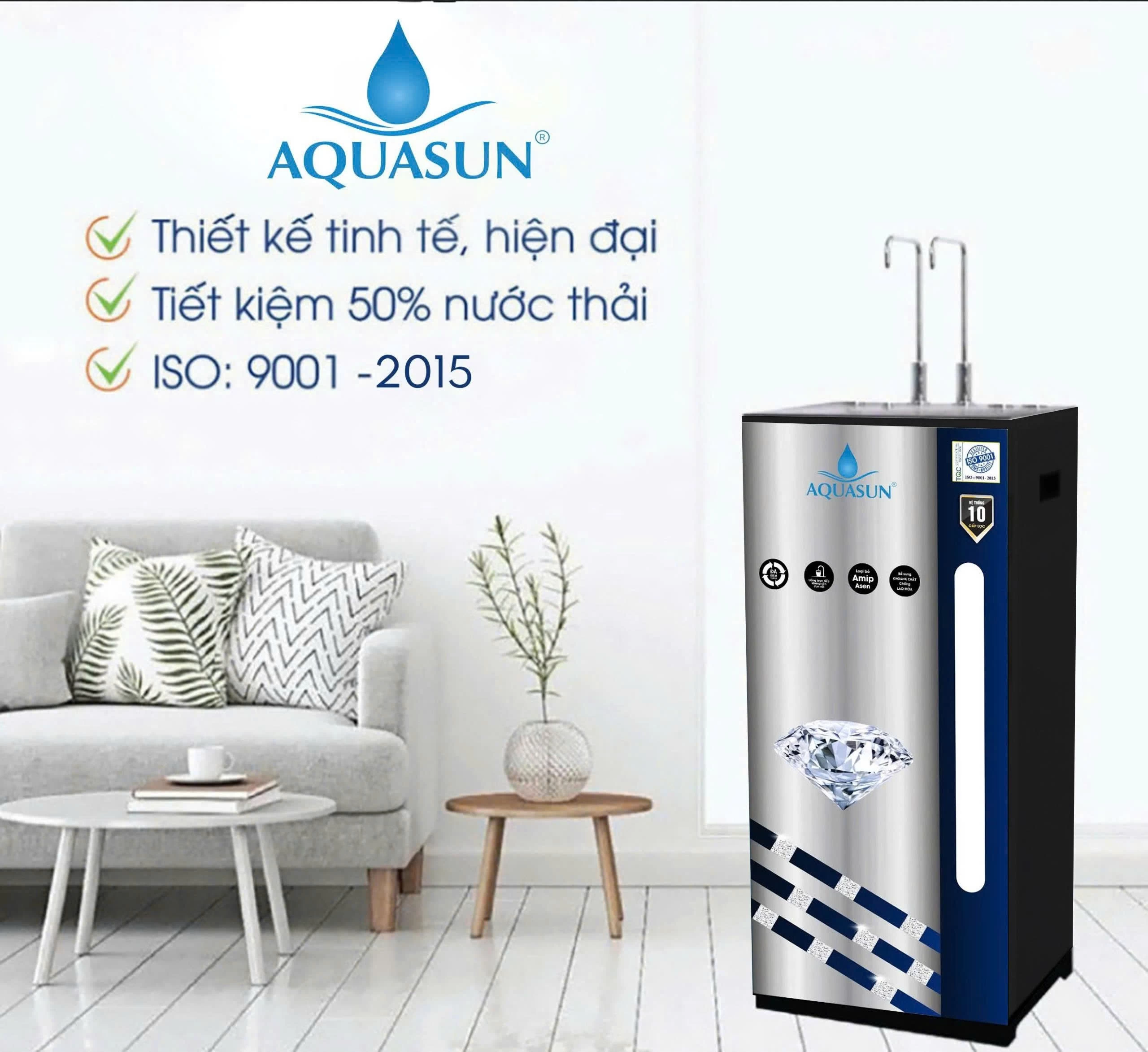 MÁY LỌC NƯỚC TINH KHIẾT 10 CẤP AQUASUN